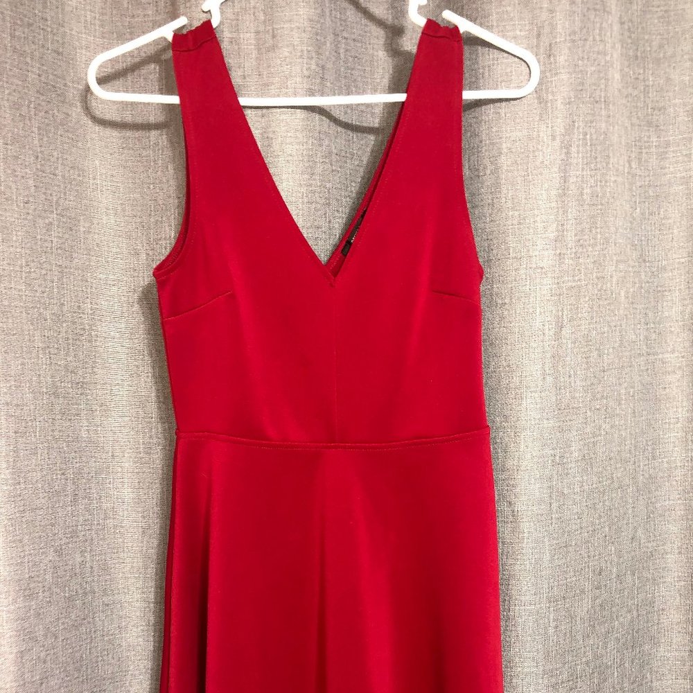 Forever 21 V-Neck Deep Red Dress